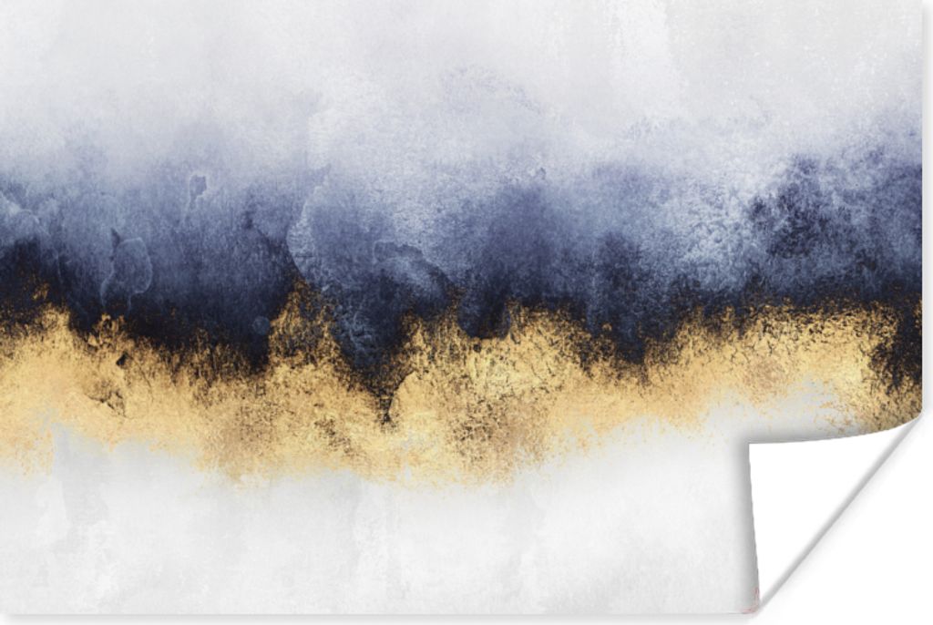 MuchoWow Poster Abstrakt - Gold - Luxus 30x20 cm - Plakate - Print