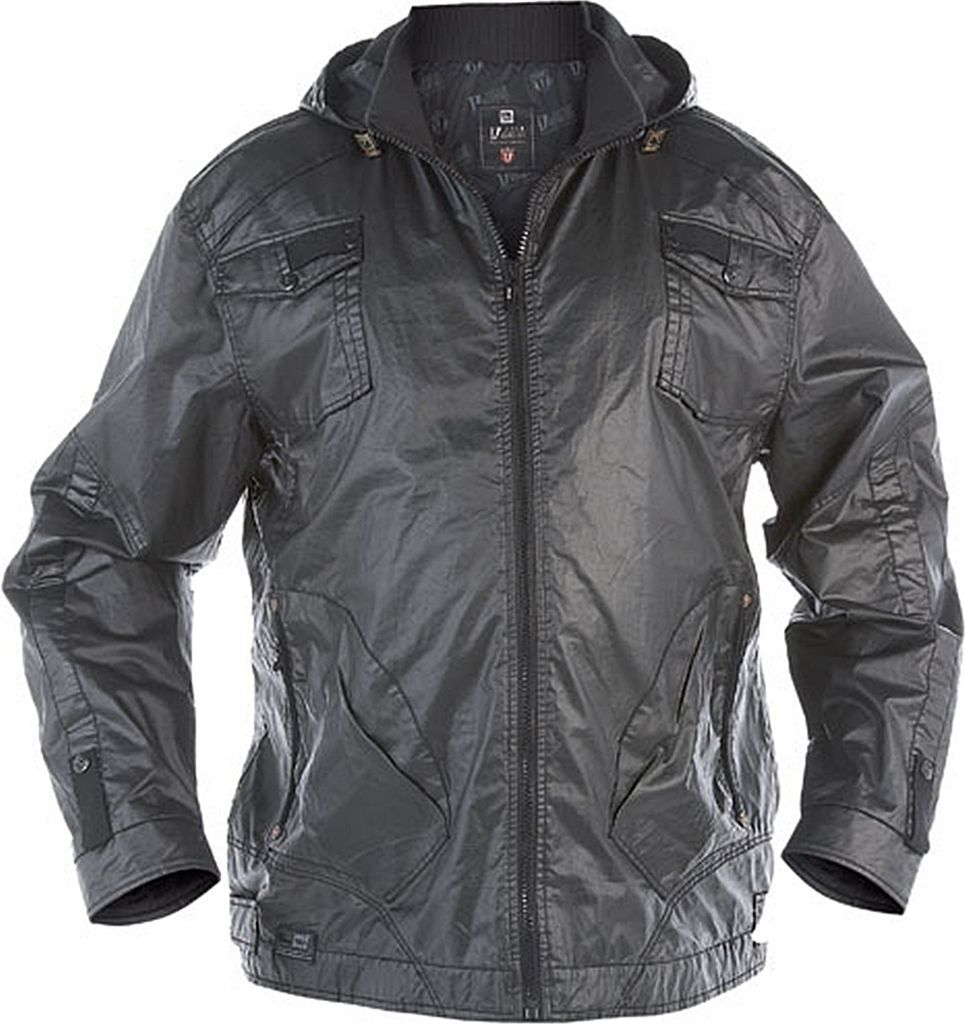 Übergrößen Schicke Jacke D555 HARBOR Schwarz 5XL
