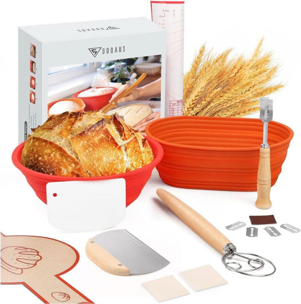 DOQAUS Gärkorb Set 2024, Modellnr: N/A, Produkttyp: Gärkorb, Merkmale: Faltbare Silikon Gärkörbchen, leicht zu reinigen, inkl. ovalem und runde...