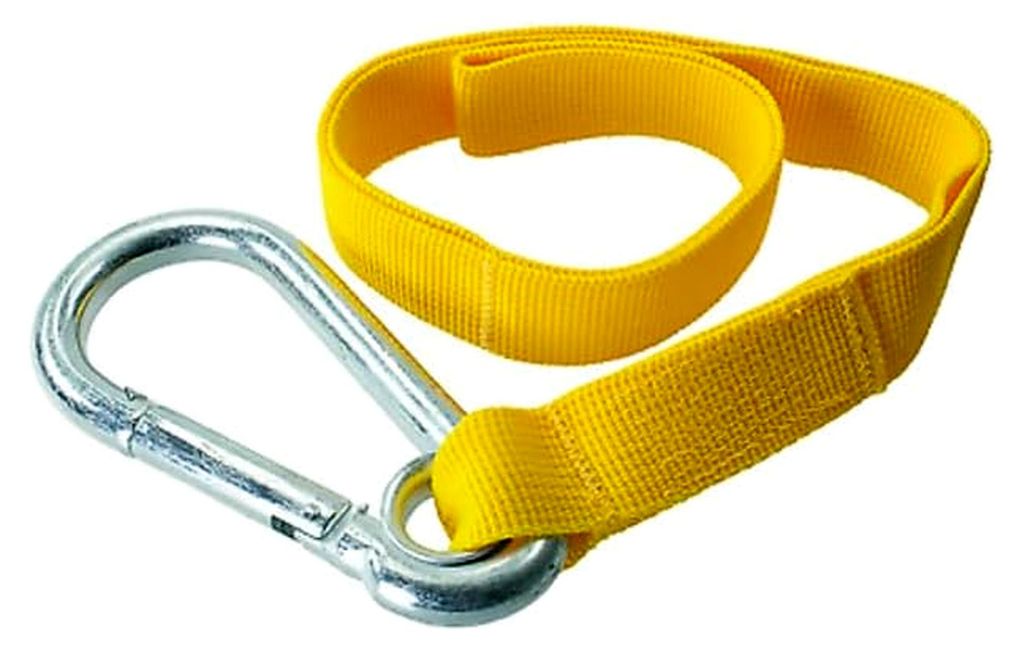 Schlauchhalter für Feuerwehr und THW mit Karabiner in Gelb