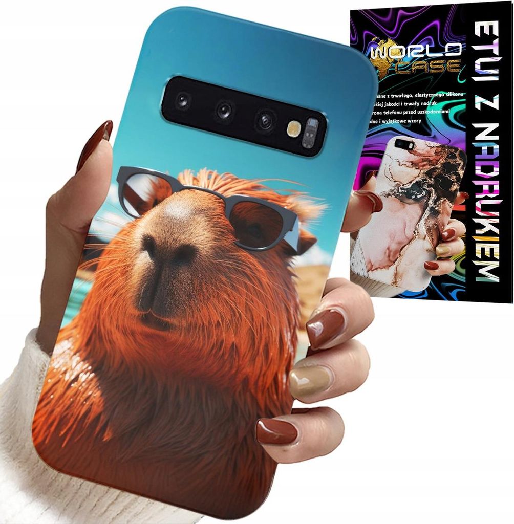Hülle Für Samsung Galaxy S10 Plus - Süsses Wasserschwein, Wasserschweinhülle + Folie