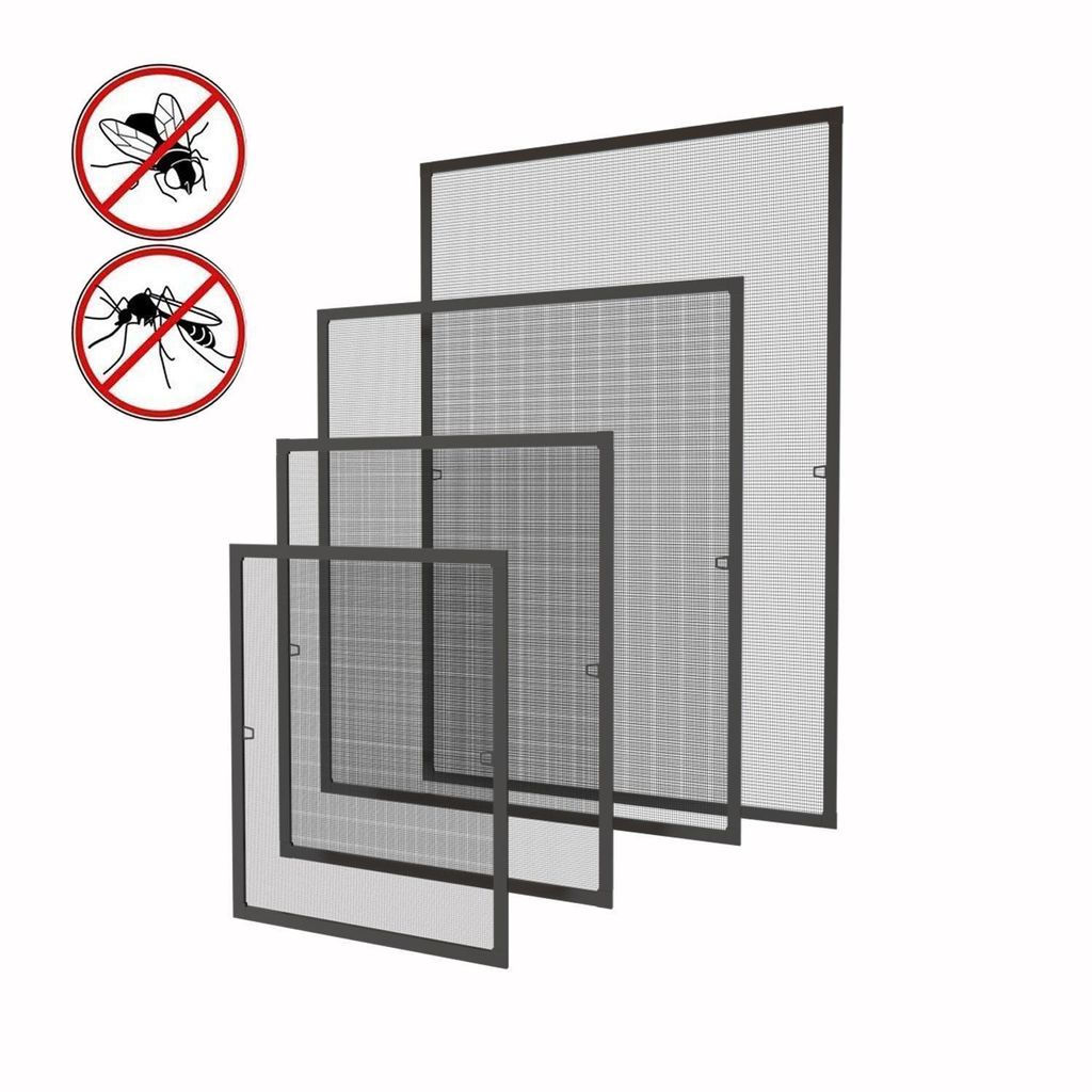 Fliegengitter Insekten Schutz Fenster Netz Alu-Rahmen Mückengitter Anthrazit Top
