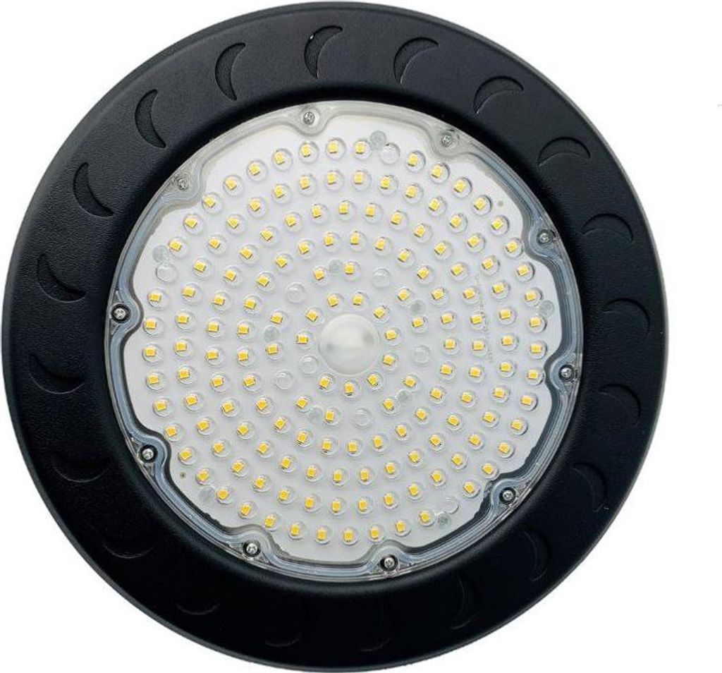 HighBay UFO 100W IP65 Industrie-Pendelleuchte SCHWARZ - Kaltweiß 6000K - 8000K