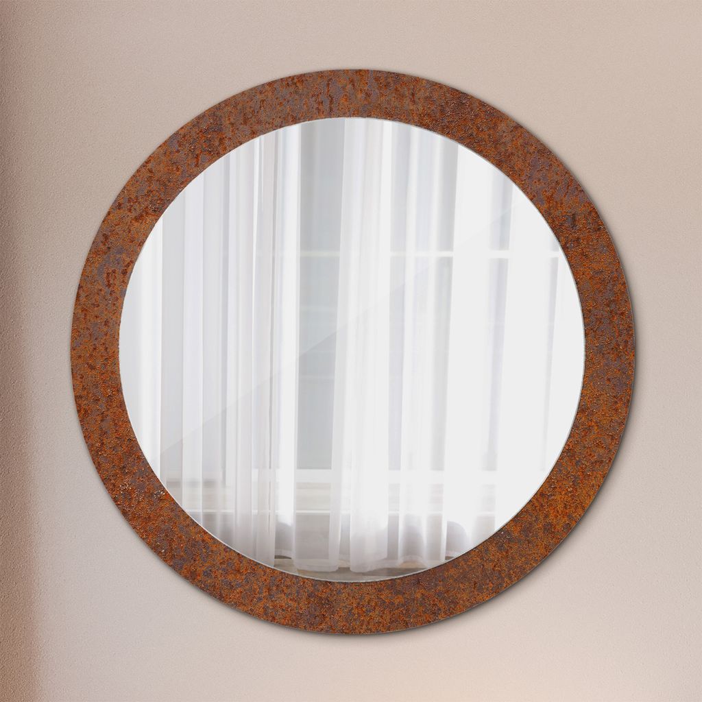 Spiegel - Mirror zum Wandspiegel Schlafzimmer – Schminkspiegel- verrostet Metall- Ø80cm