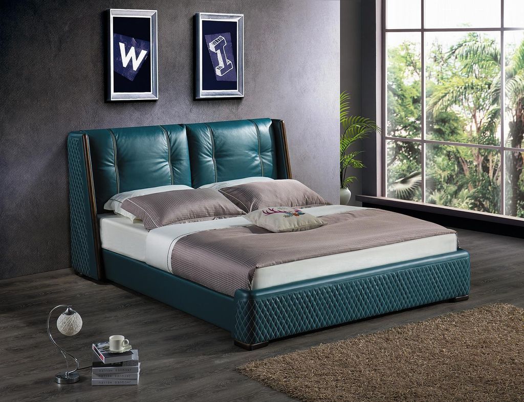 Bett Holz Betten Luxus Hotel Doppelbett Klassisches Bettgestell Landhaus 180x200