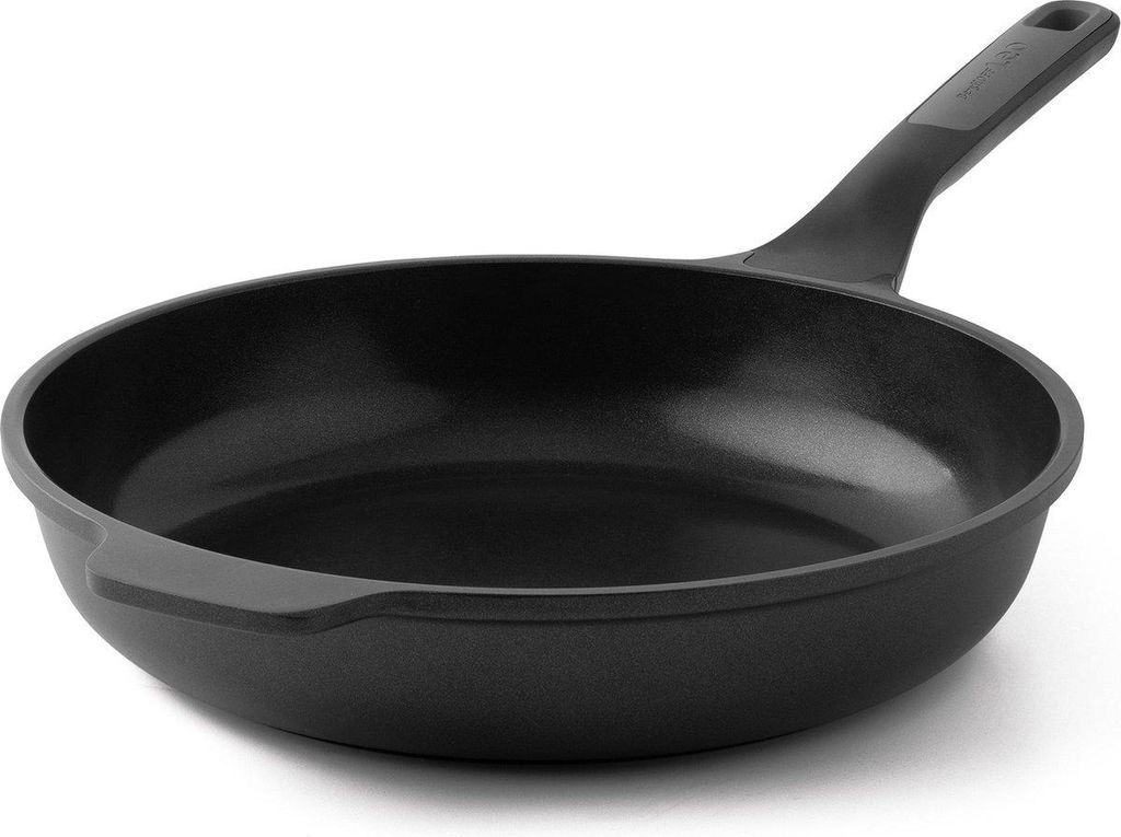 BergHOFF Leo Bratpfanne, 28 cm, rund, graues 100% recyceltes Aluminium, keramische Antihaftbeschichtung, Induktion, PFAS-frei, Antirutschgriff