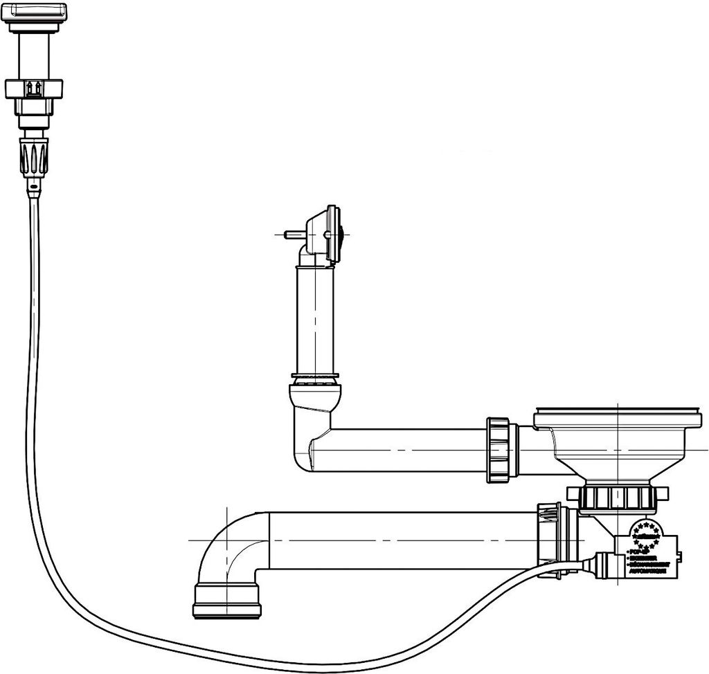 SYSTEMCERAM Ab- und Überlaufgarnitur 00821 mit Excenterbedienung / Zubehör