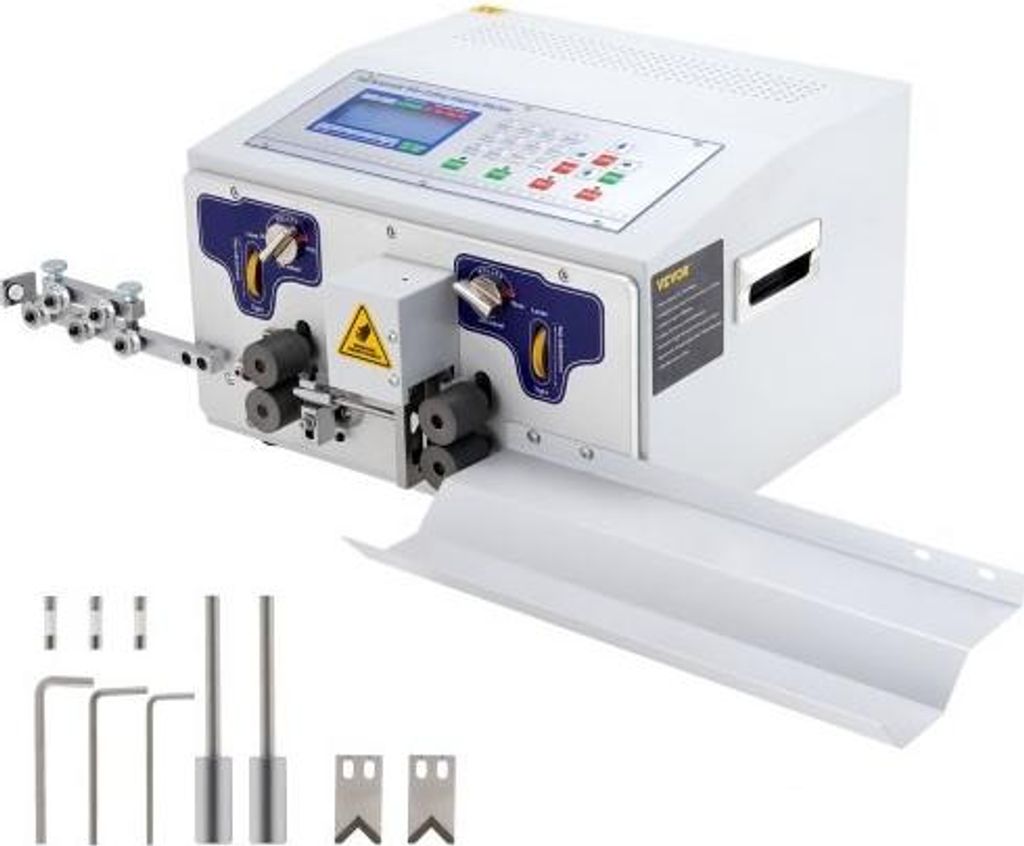 VEVOR Automatische Abisoliermaschine 300 V, computergesteuerte Abisolier- und Schälmaschine, Abisolierwerkzeug mit Glätteisen und Auffangplatte f...