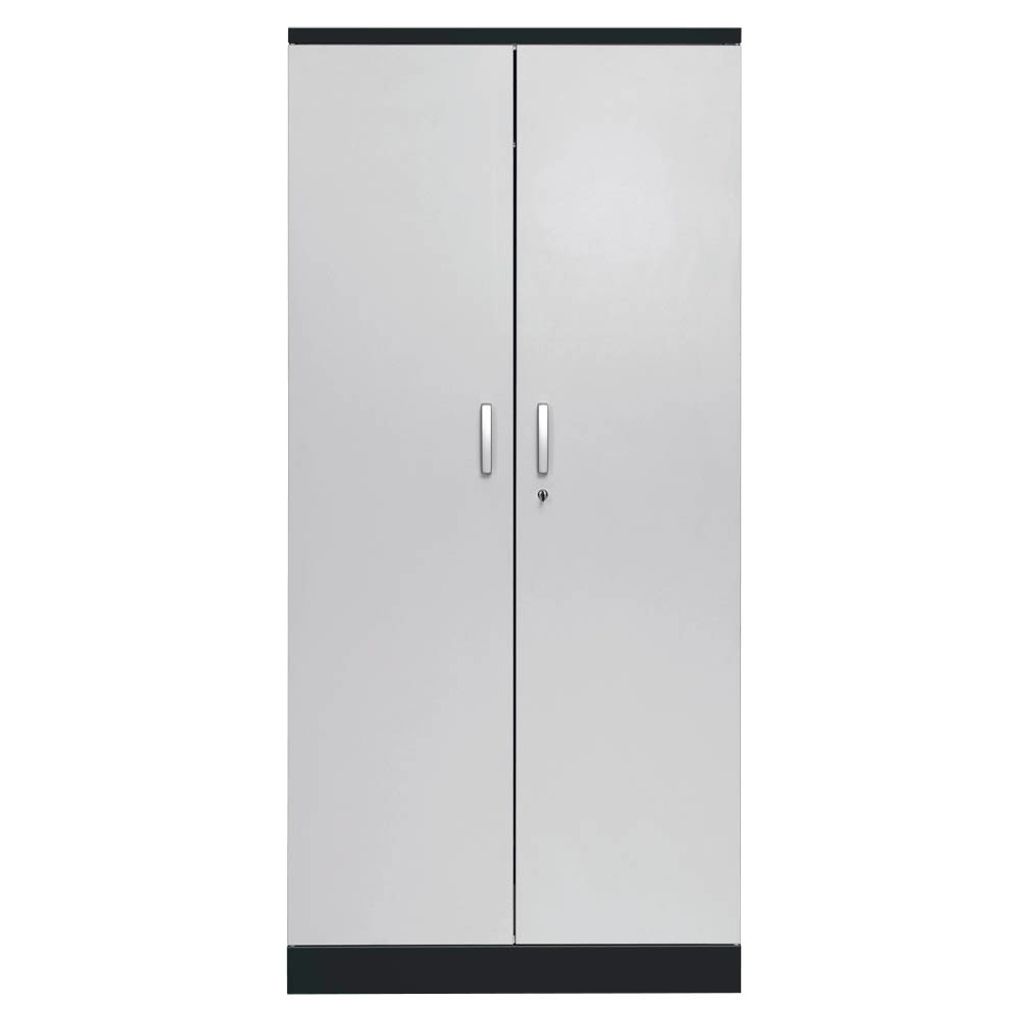 Gürkan Stahlschrank 100129 tiefschwarz, lichtgrau 92,0 x 42,0 x 195,0 cm