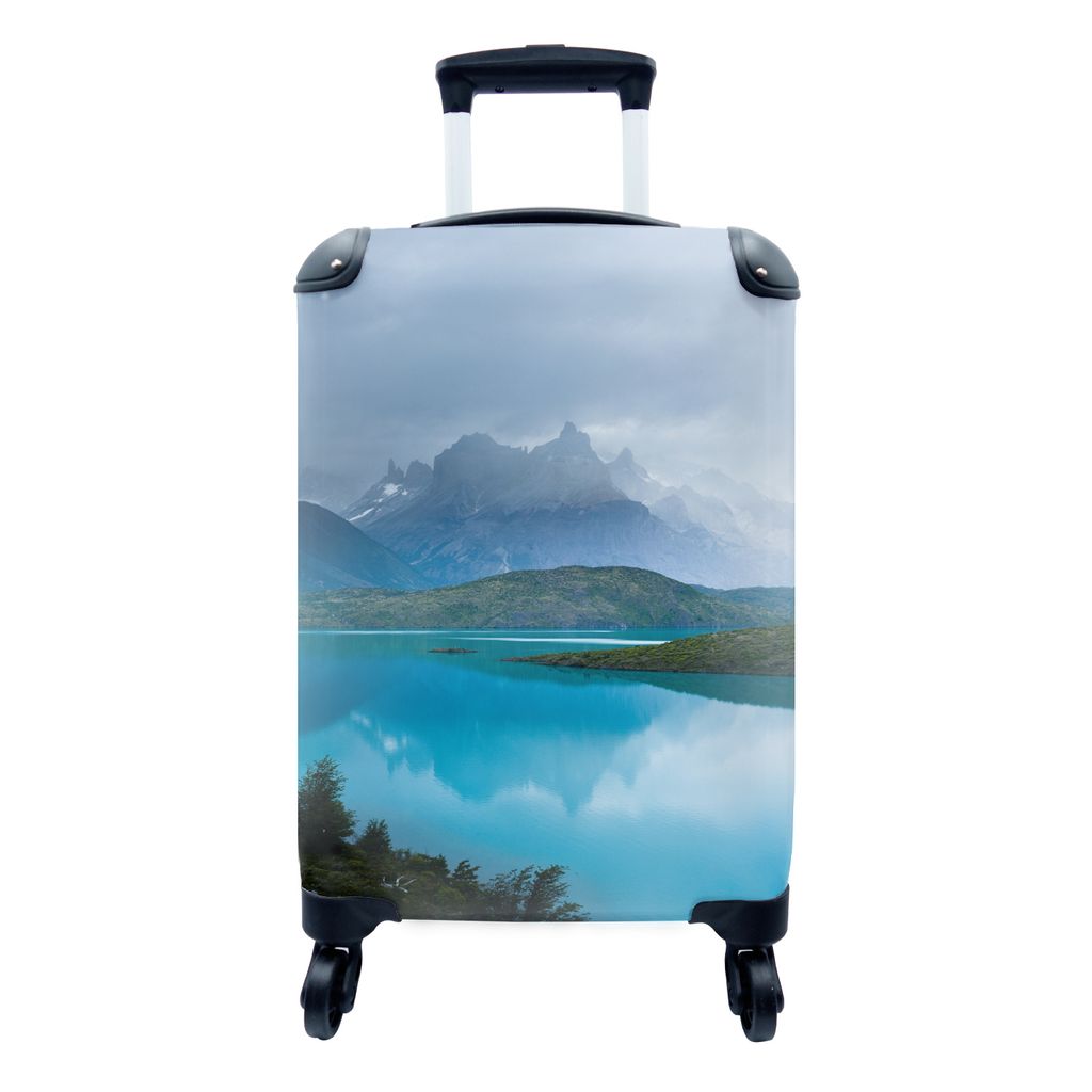 MuchoWow Koffer Handgepäck Trolley Rollkoffer Kleine Reisekoffer mit 4 Rollen - Mehr - Chile - Cabin Size < 55x40x23 cm & 55x40x20 cm - Fotokoff...
