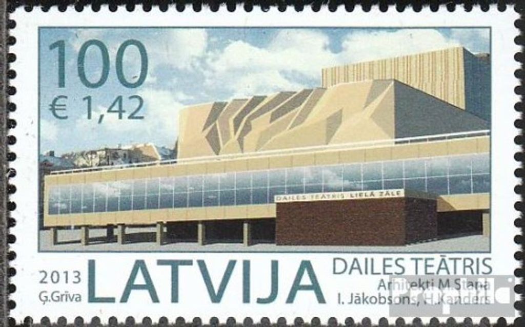 Briefmarken Lettland 2013 Mi 859 (kompl.Ausg.) postfrisch Baukunst