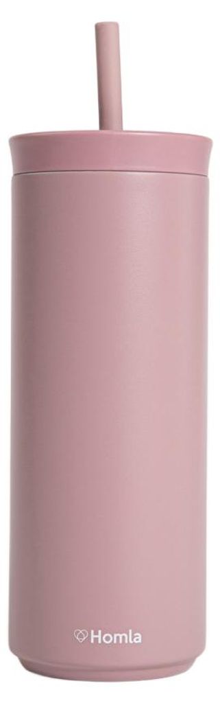 HOMLA COCOA-Thermobecher mit Strohhalm, rosa, 500 ml Produktbild 