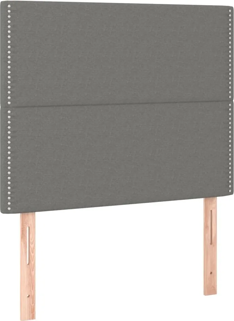 SYFAX Testiera Letto Tessuto Grigio 80x5x118/128 cm Design
