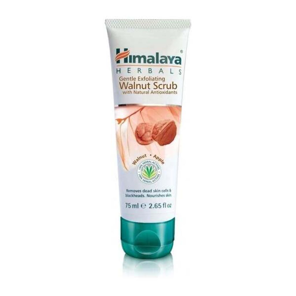 Himalaya Gentle Exfoliating Walnut Scrub with Walnuts and Wheat Germ for Clear Skin 75ml