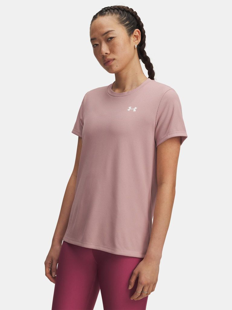 Under Armour Damen Tech Rib T-Shirt SSC-PNK XS