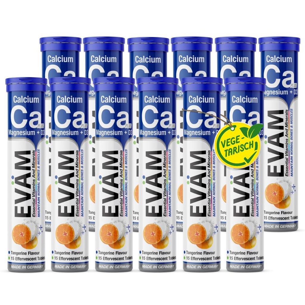 EVÄM Calcium Magnesium D3 Brausetabletten hochdosiert für Produktbild 