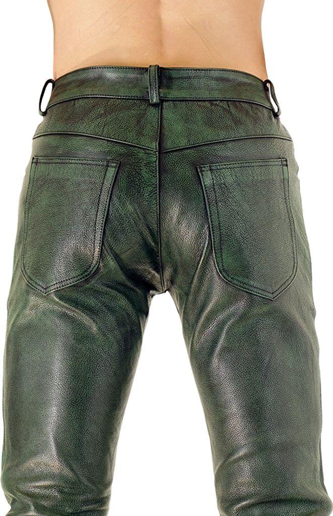 Bockle® Big Cheeker Green - Pantalones Vaqueros De Piel Para