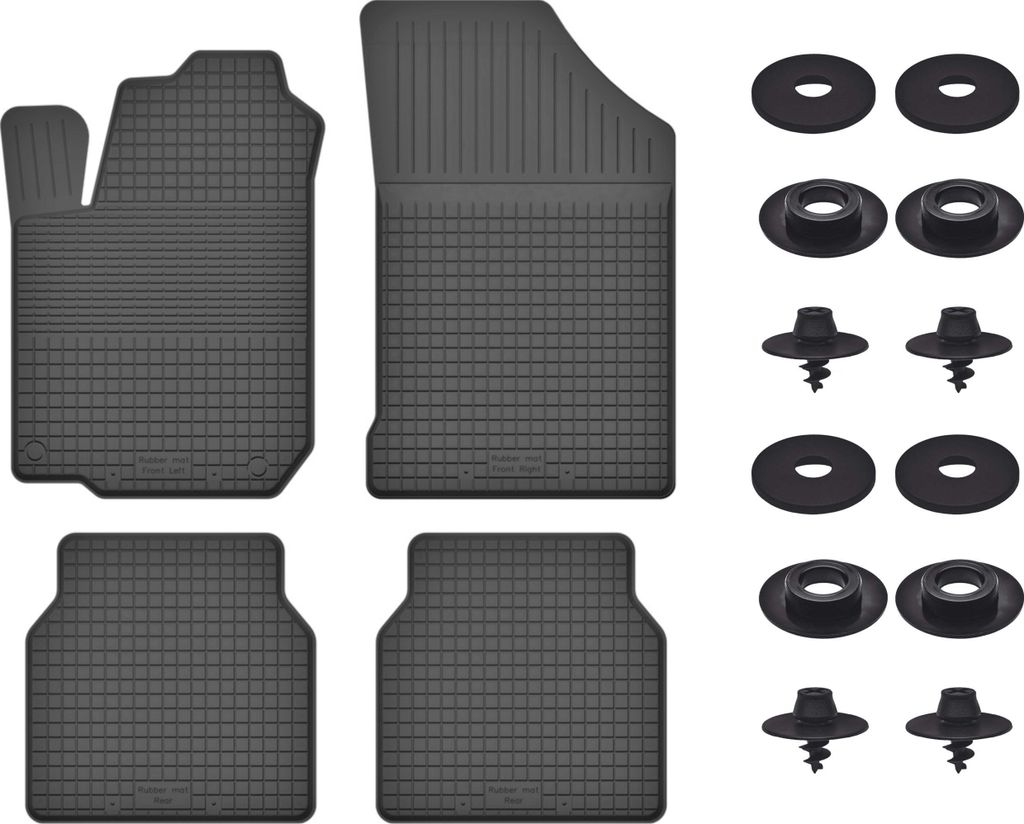Gummimatten Mit Stoppern Für: Kia Soul I (2009-2013) Schwarz Set
