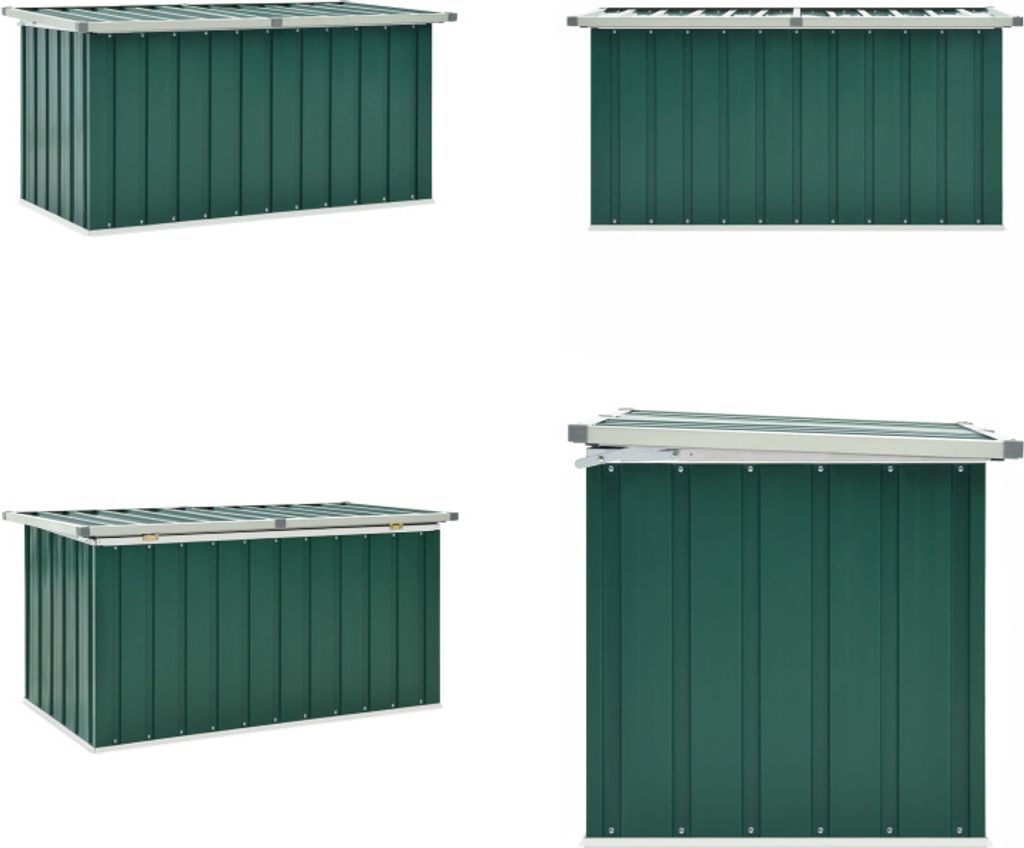 vidaXL Gartenbox Grün 129 x 67 x 65 cm - Aufbewahrungsbox - Aufbewahrungsboxen - Garten-Kissen-Box - Garten-Kissen-Boxen