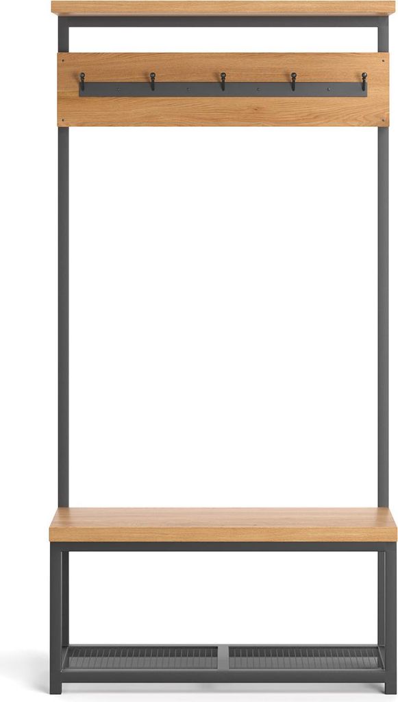 Rahmen-Garderobenständer aus Massivholz, 90 cm, Eiche