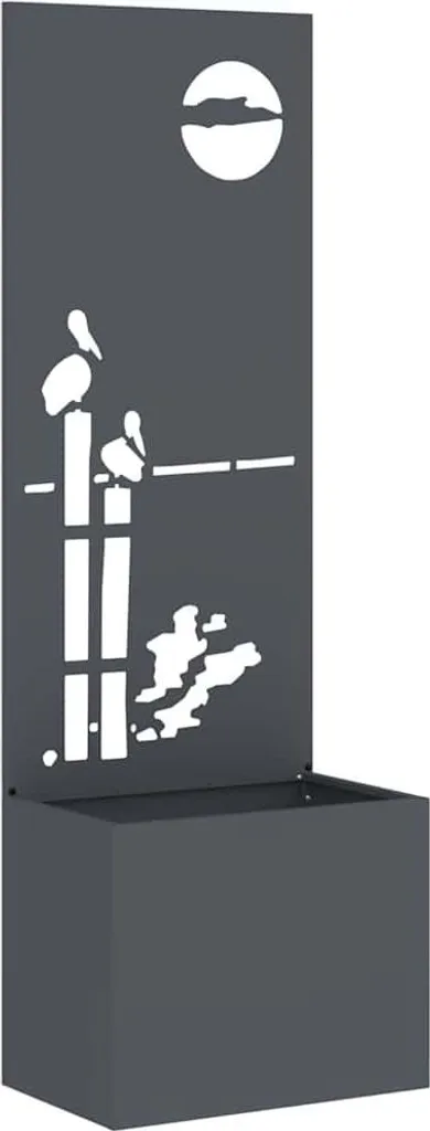 Pannello Decorativo Frangivista Antracite 50x140 cm vidaXL Acciaio