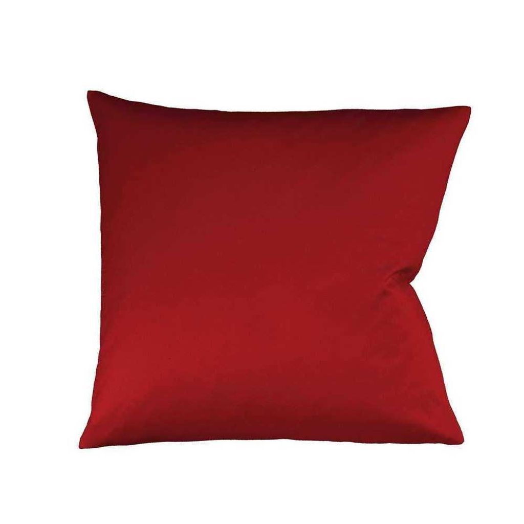 Fleuresse Mako-Satin-Kissenbezug uni colours, Farbe bordeaux 4580