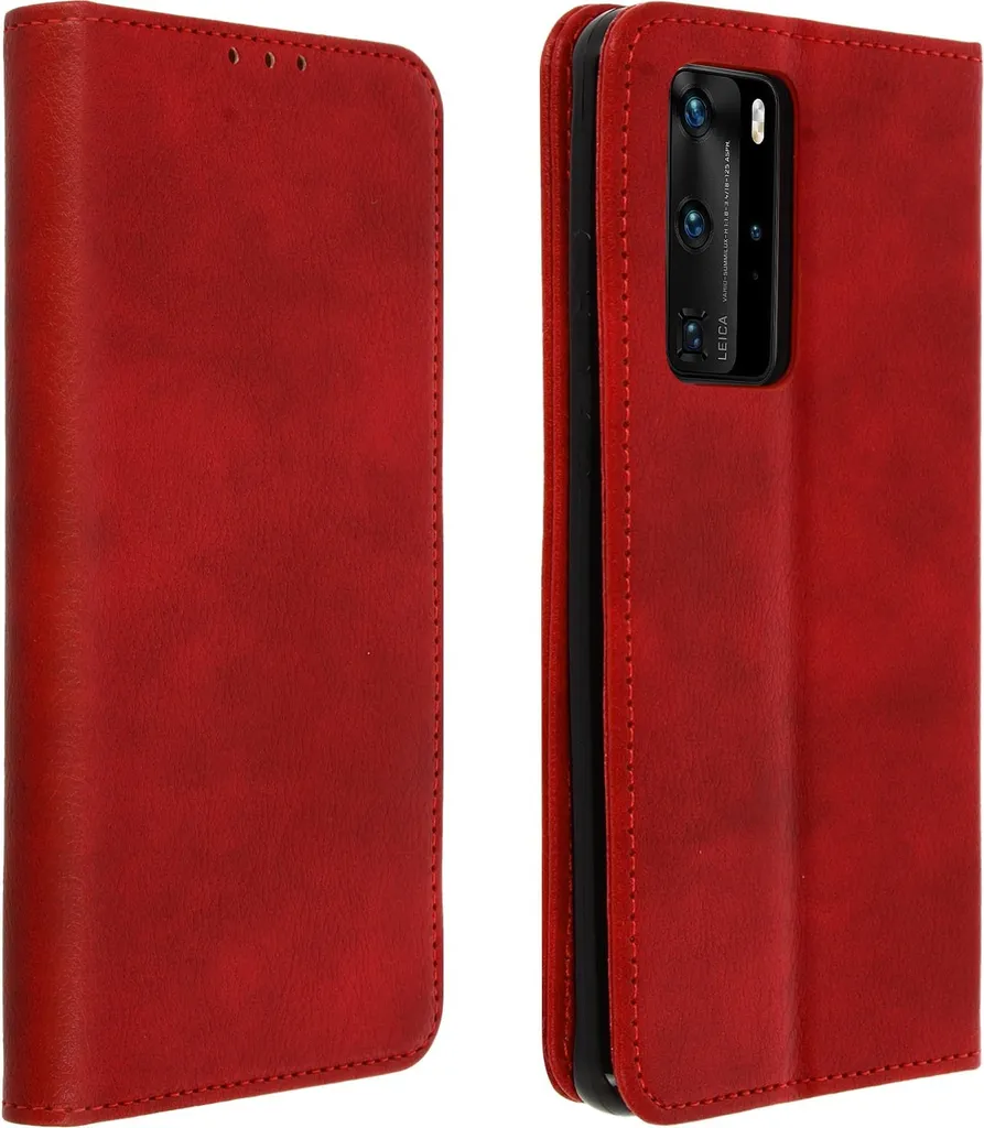 Custodia Rossa Huawei P40 Pro: Cover Flip Robusta per Ogni Avventura