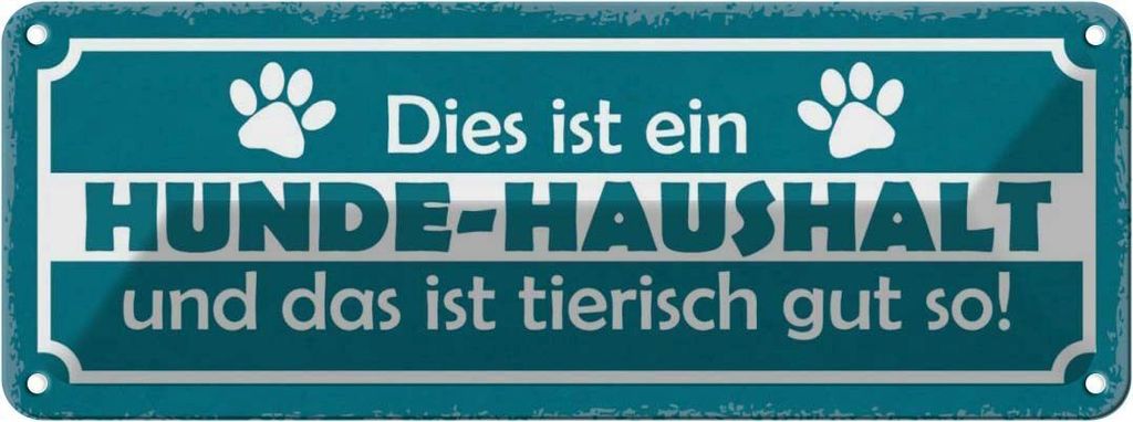 vianmo Blechschild 10x27 cm dies ist ein Hund-Haushalt und Tier Haustier Hund