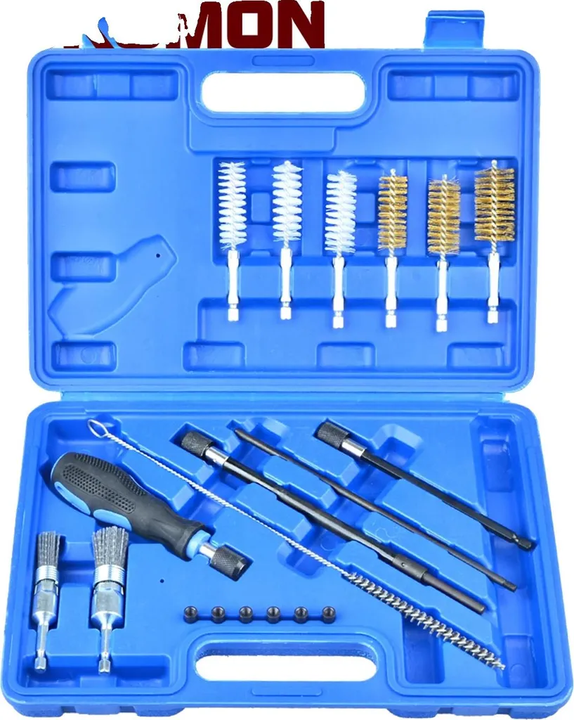 Kit pour nettoyer les injecteurs voiture avec rallonge et brosses métal