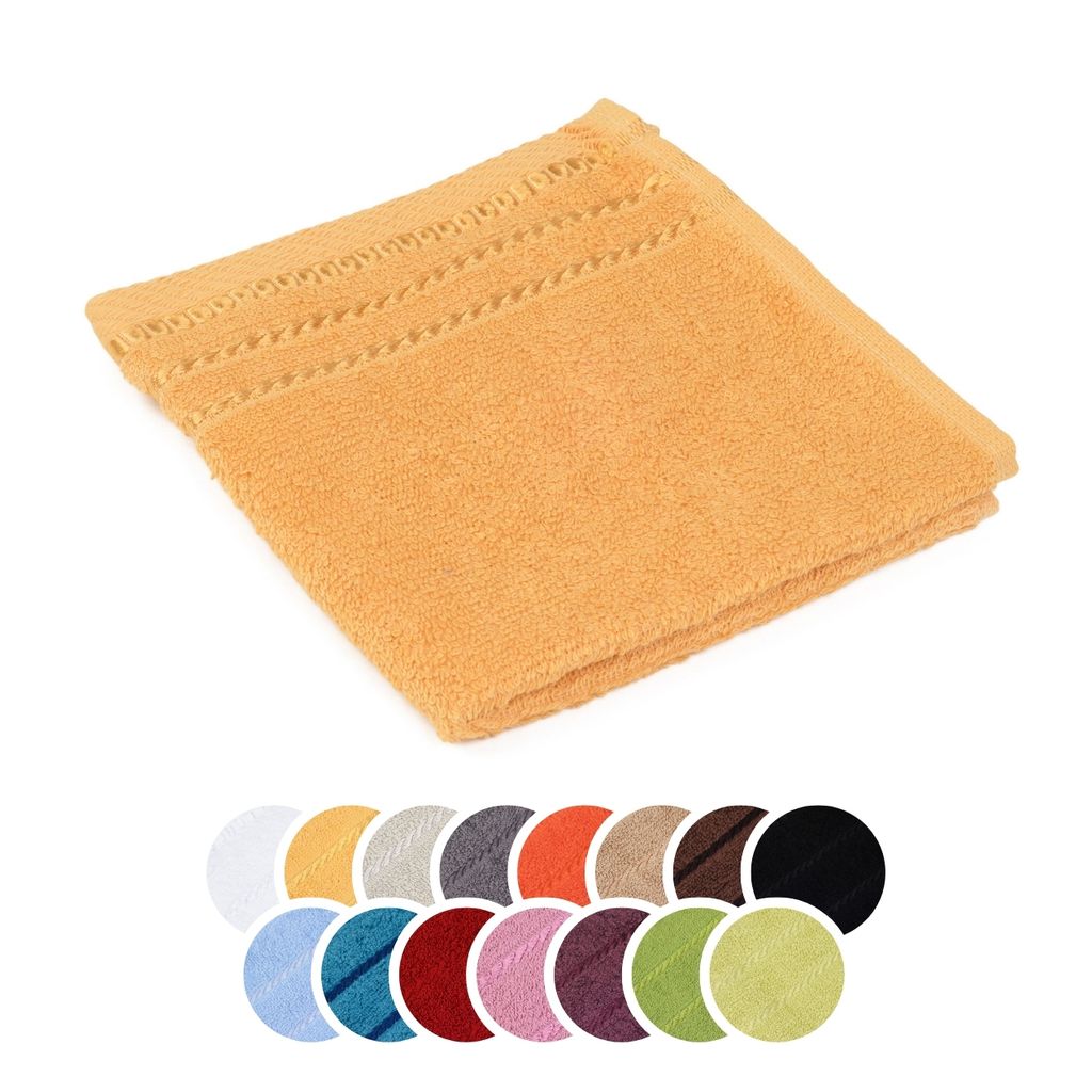 liebling Seiftuch, 100% Baumwolle, Serie Potsdam, 30 x 30 cm, 60 Grad waschbar, trocknergeeignet, Farbe: mais
