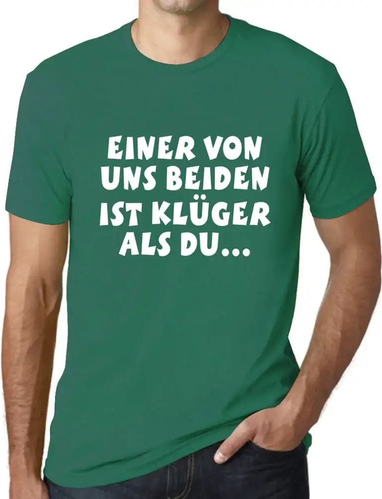 Herren Grafik T-Shirt Einer Von Uns Beiden Ist Klüger Als Du Öko-Verantwortlich Vintage Jahrgang Kurzarm Lustige Druck Geburtstag Geschenk Mann