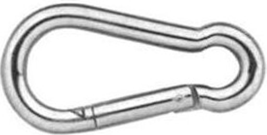 Feuerwehrkarabiner DIN 5299C,13x160 mm,ZB / Packung 1 St.