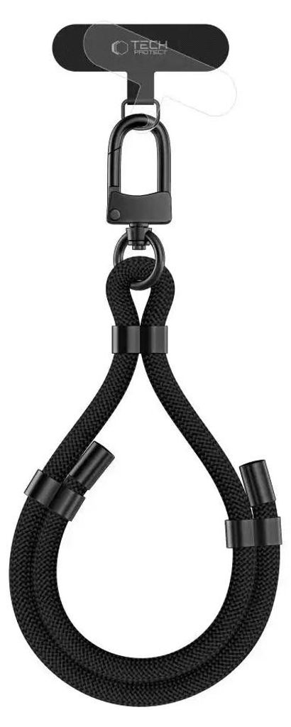 Tech-Protect C4S Rope Wrist Strap Schwarz/Schwarz Produktbild 