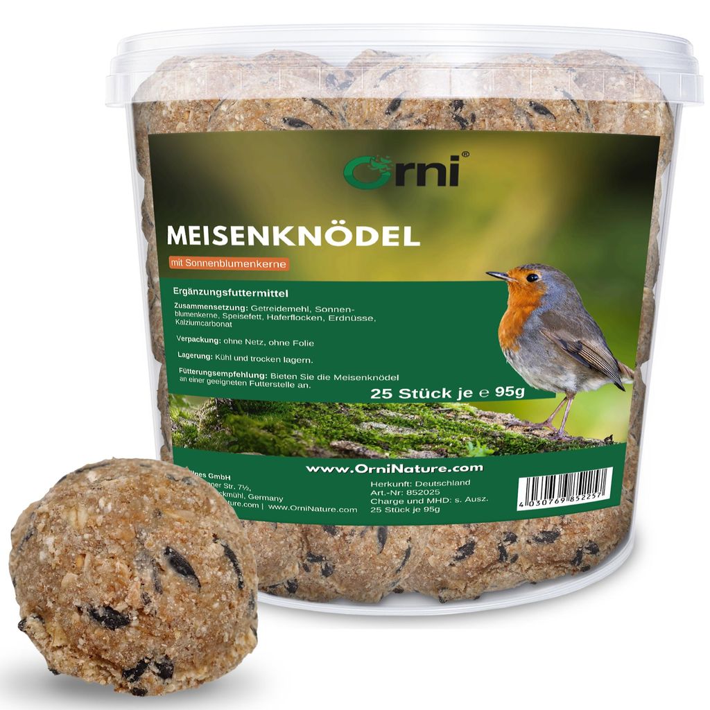 Orni Meisenknödel 95g, o. Netz o. Folie 25 Stück im Eimer Produktbild 