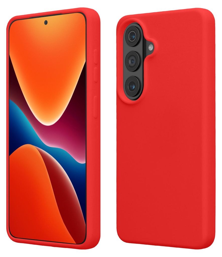 kwmobile Handyhülle für Samsung Galaxy S26 Hülle - Case Silikon - Kabelloses Laden - Schutzhülle Cover in Klassisch Rot