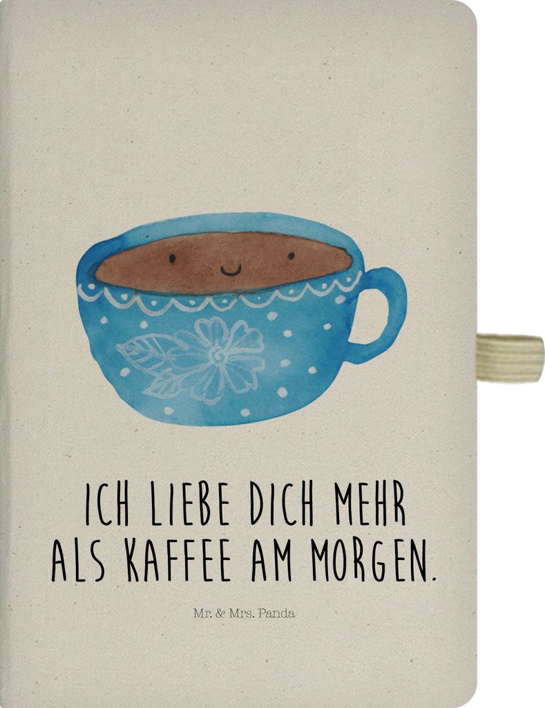 Mr. & Mrs. Panda Tagebuch Kaffee Tasse - Transparent - Geschenk, kariertes notizbuch, Liebe, Kladde, Reisetagebuch, Geschmack, A5, Lustige Sprüche...