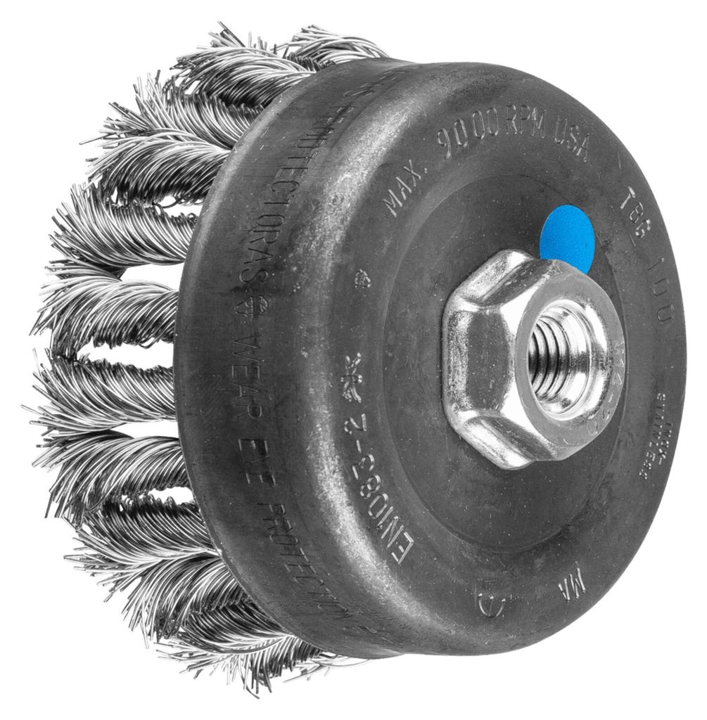 PFERD TOOLS COMBITWIST Topfbürste gezopft TBG Ø 100mm M14 Edelstahl-Draht-Ø 0,50mm Winkelschleifer