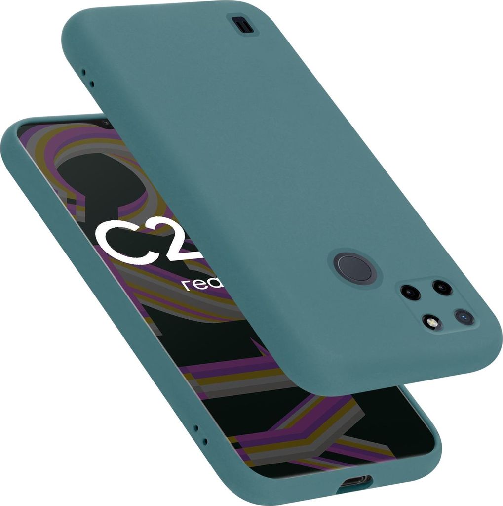 Cadorabo Schutzhülle für Realme C21Y / C25Y Hülle in Grün Handyhülle Case Cover TPU Etui