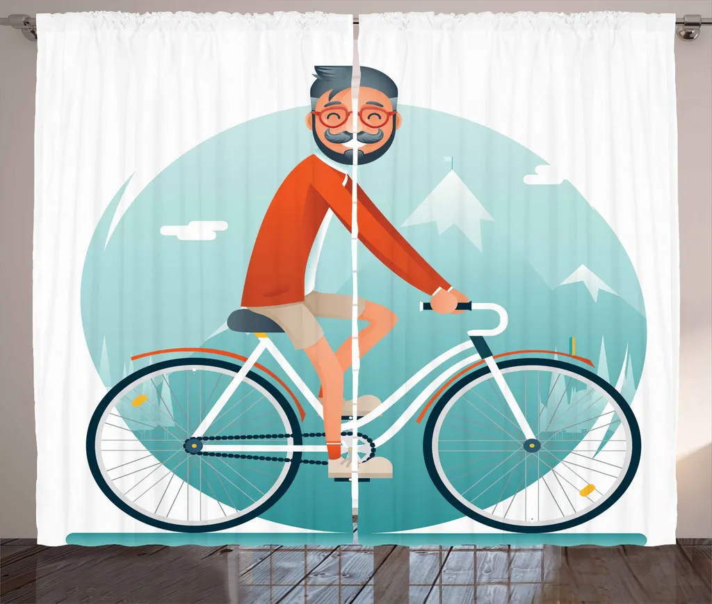Tenda Rustica ABAKUHAUS Geek Hipster Bicicletta 280x175 cm - Arredo Top