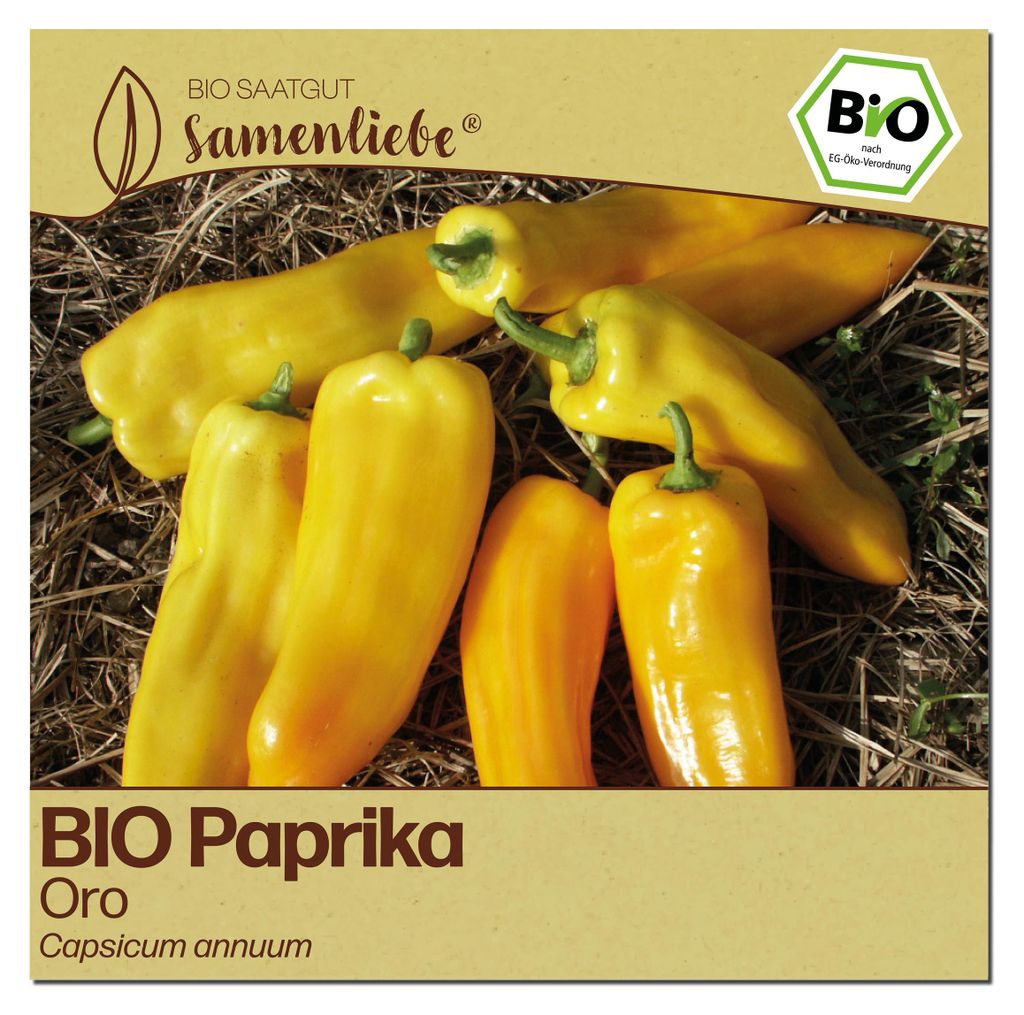 Samenliebe Paprika Samen | Oro - gelb & süß - samenfestes Saatgut