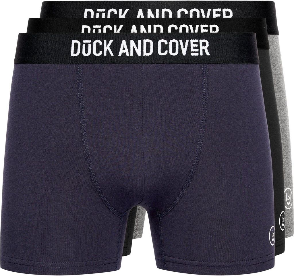 Duck and Cover - "Bronteen" Boxershorts für Herren(3er-Pack) BG1352 (S) (Marineblau/Schwarz/Grau meliert)