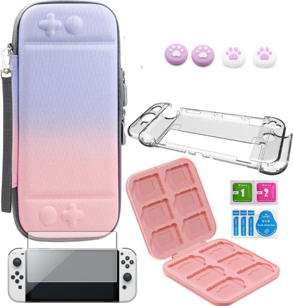 Custodia Switch OLED INF con Accessori: Kit Salva-Console per Bambini