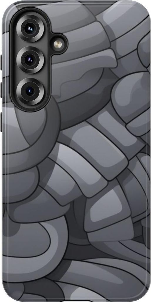 Graues abstraktes Röhrenmuster – Hülle Kompatibel mit Samsung Galaxy S25 Plus
