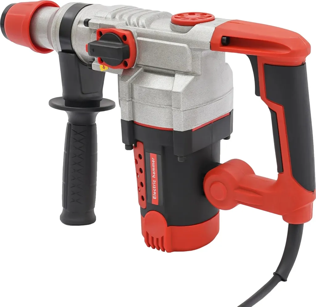 Martello Rotante 2200W Professionale SDS Plus Rosso con 6 Punte