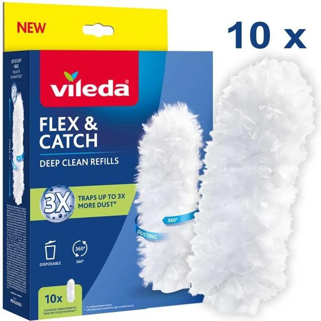 Ricambi Vileda Flex&Catch 10 pz - Panni Catturapolvere Originali
