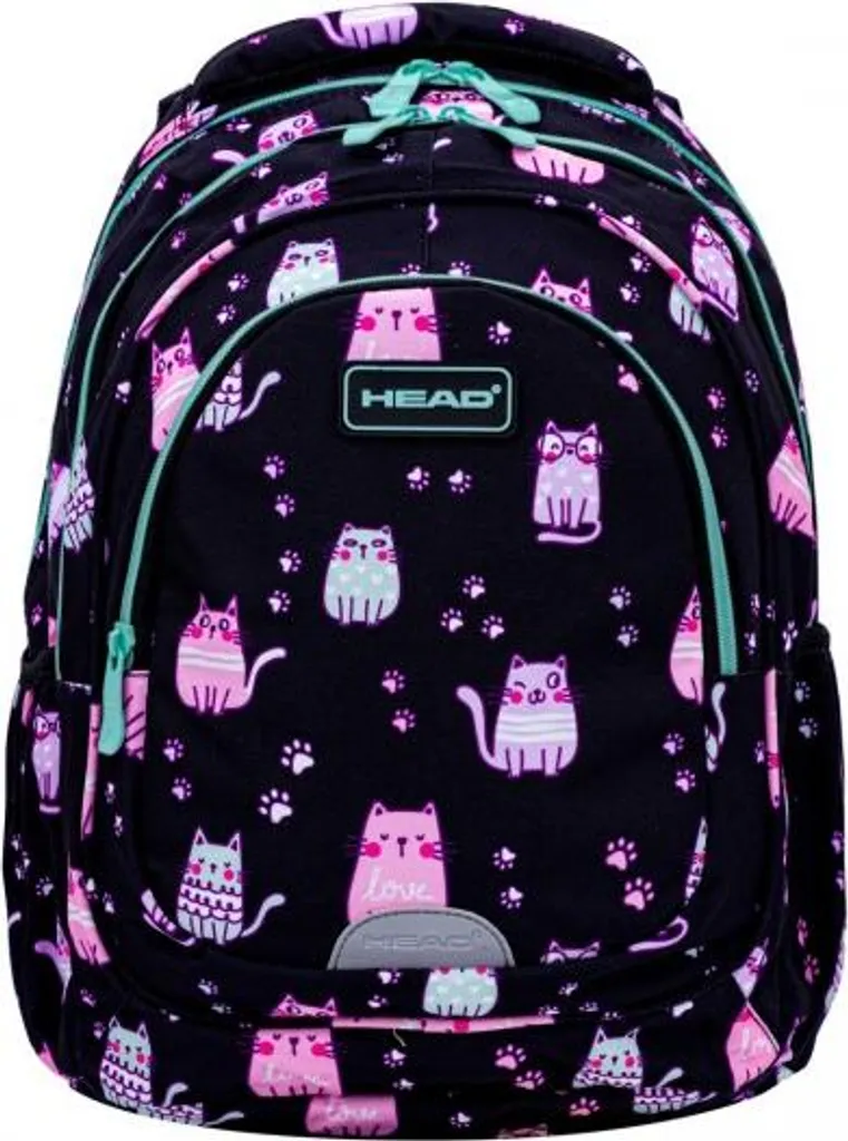 Sac à dos à 3 compartiments Head Lovely Kitty pour écolière primaire