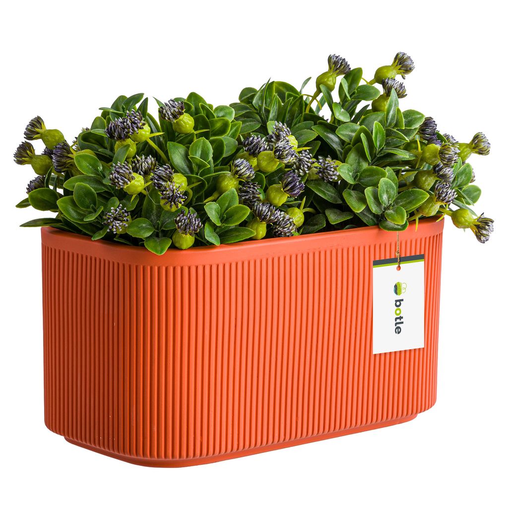 Blumentopf Blumenübertopf Gehäuse Farbe Orange 25,5 cm H13,5 cm Mat Oberfläche Modern Glamour