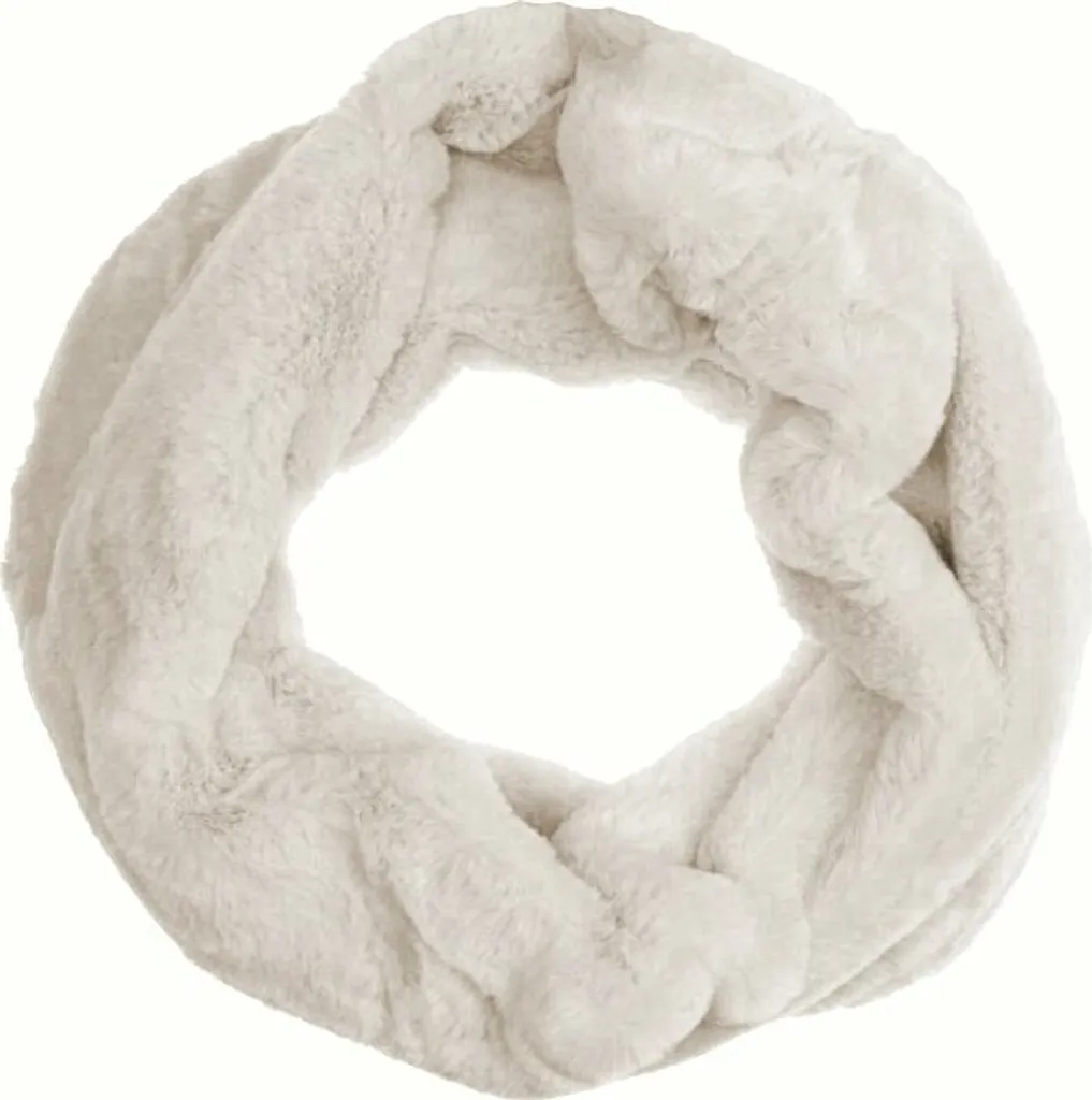 Sciarpa Teddy Beige Donna - Morbida Ecopelliccia Invernale Spessa e Calda