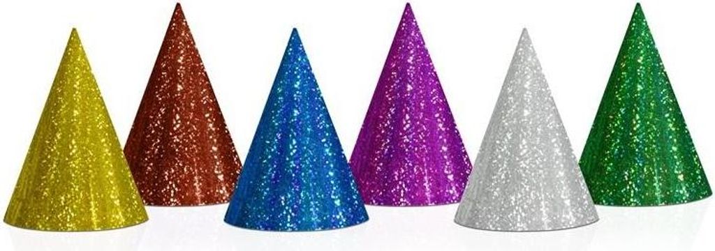 Holografische Kappen, Mix, 16cm (1 Packung / 120 Stück) Produktbild 
