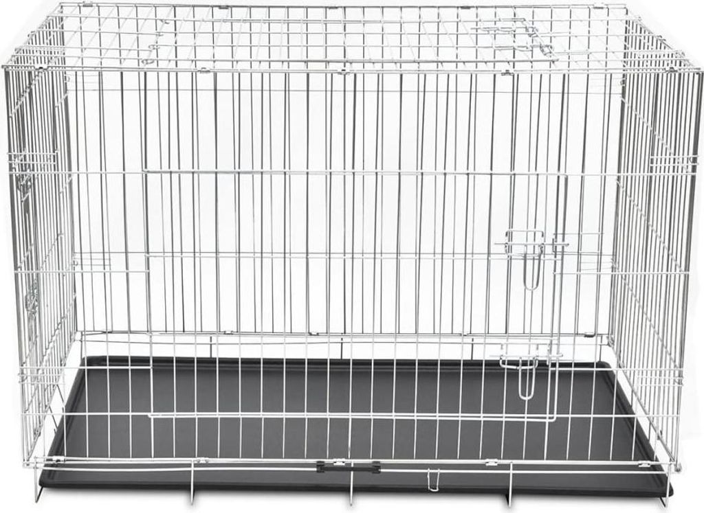 vidaXL Faltbare Hundebox Metall XXL